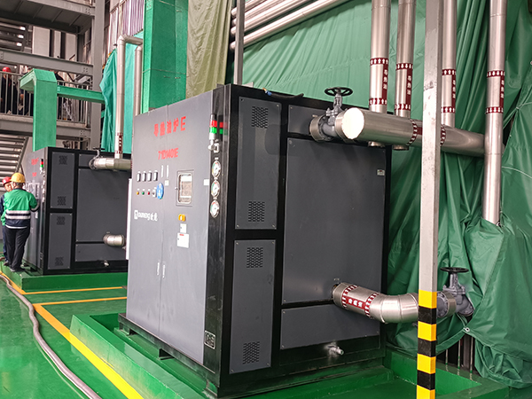 三元前軀體盤式幹燥機400KW有機熱載體爐